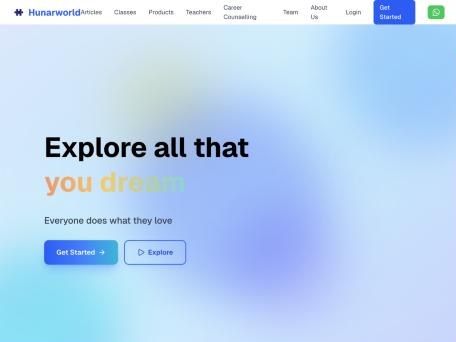 Hunarworld homepage
